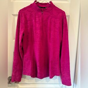Spyder Women’s Hot Pink 1/4 Zip Activewear Sport Sweatshirt Size Large